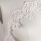 1 Yard White Hawaiian Flower Bridal Lace Trim Floral Design for Wedding